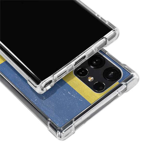 Sweden Flag Distressed Galaxy S22 Ultra Clear Case